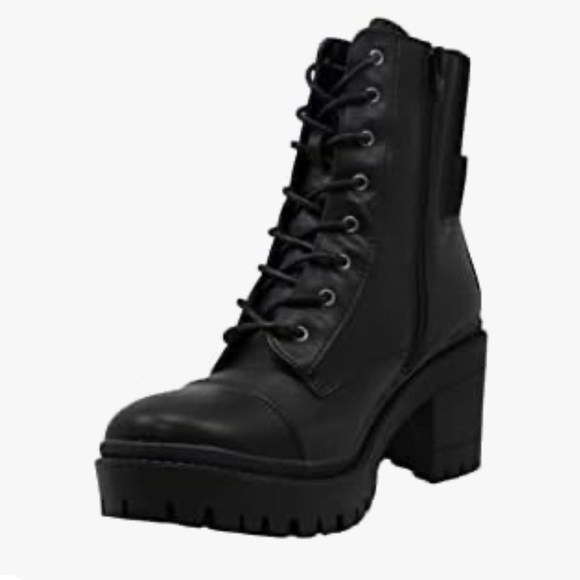 Rock & Candy by Zigi 10 M Helia Boot Black Faux Leather Chunky Heel New - Picture 3 of 14